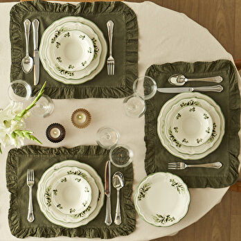 Julia Stoneware 24 Parça 6 Kişilik Yemek Takımı Yeşil