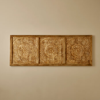 Sirsa Mango Ağacı Yatak Başlığı Naturel (160x3x60 cm)