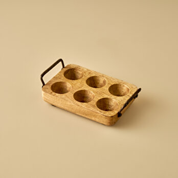 Spark 6'lı Yumurtalık Naturel (20x12x4,5 cm)
