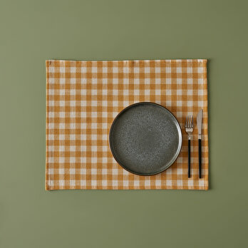 %100 Pamuk Pavia Amerikan Servis Hardal (35x45 cm)
