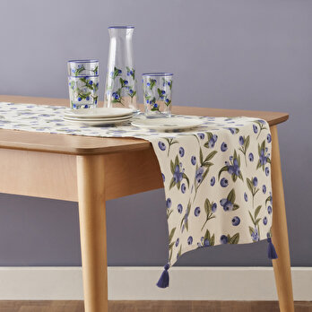 %100 Pamuk Blueberry Runner (50x150 cm)