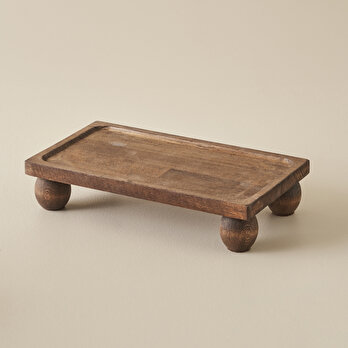 Wooden Ahşap Dikdörtgen Sunum Standı Naturel (17x30 cm)