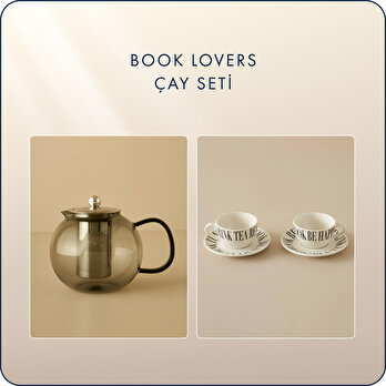 Book Lovers 3'lü Çay Seti Gri