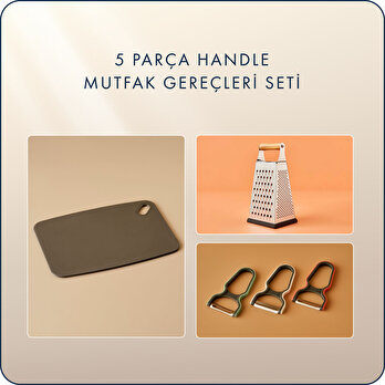 Handle Mutfak Gereçleri Seti Gri